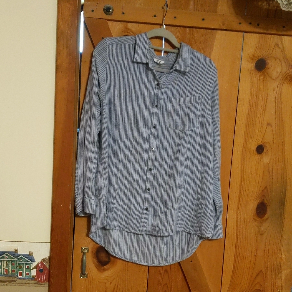 Men's Blue Striped Shirt